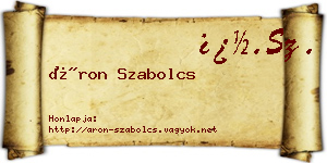 Áron Szabolcs névjegykártya